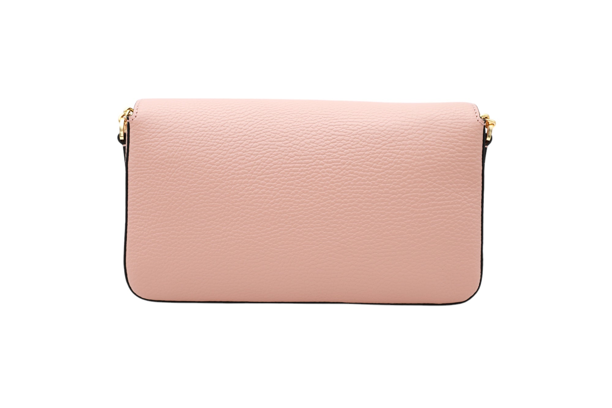 Sac rabat Lettrines M en cuir grainé - Nude