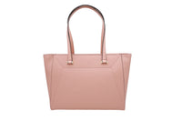 Sac cabas ew zippé Lettrines en cuir grainé - Nude