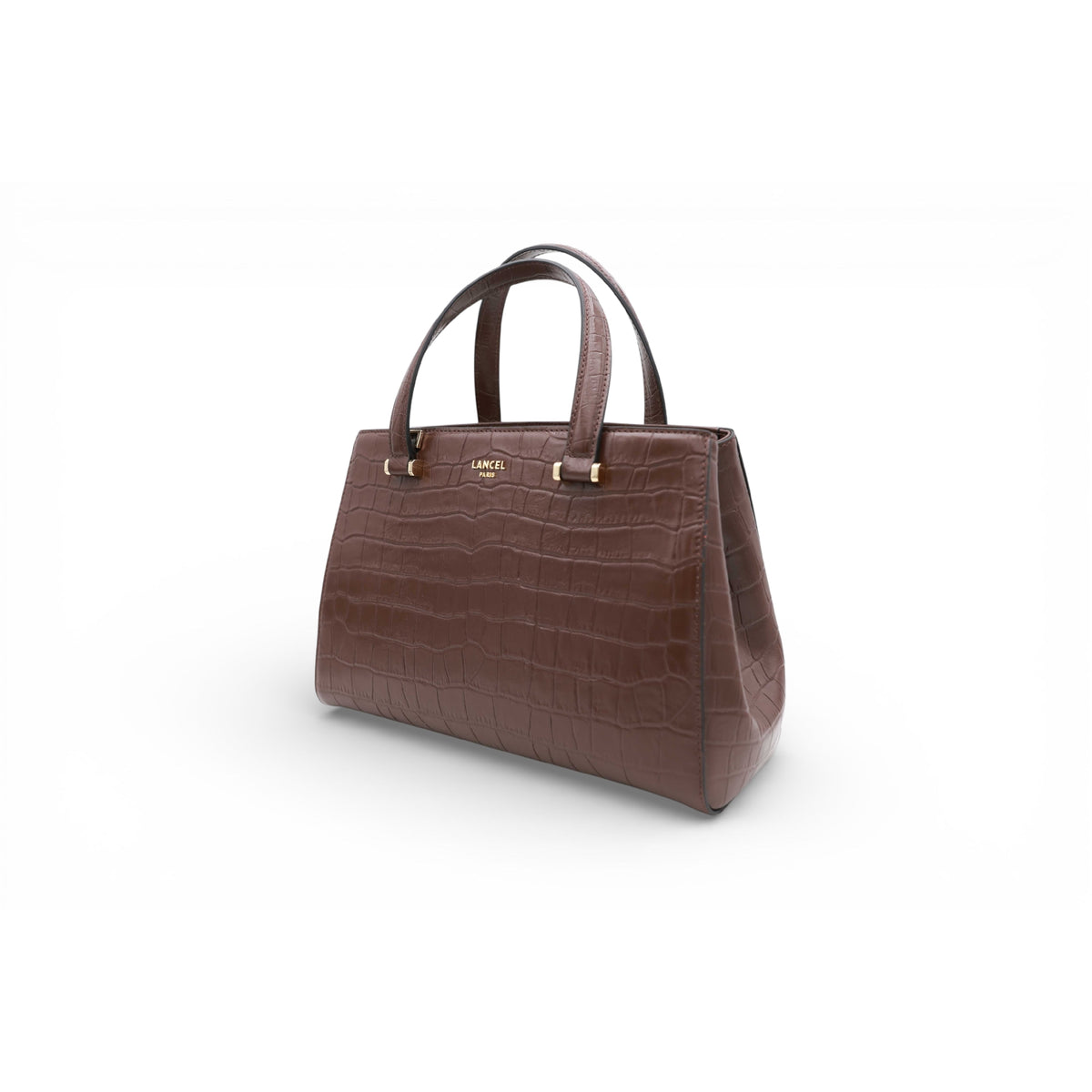 S Lettrines leather carryall bag - Cacao
