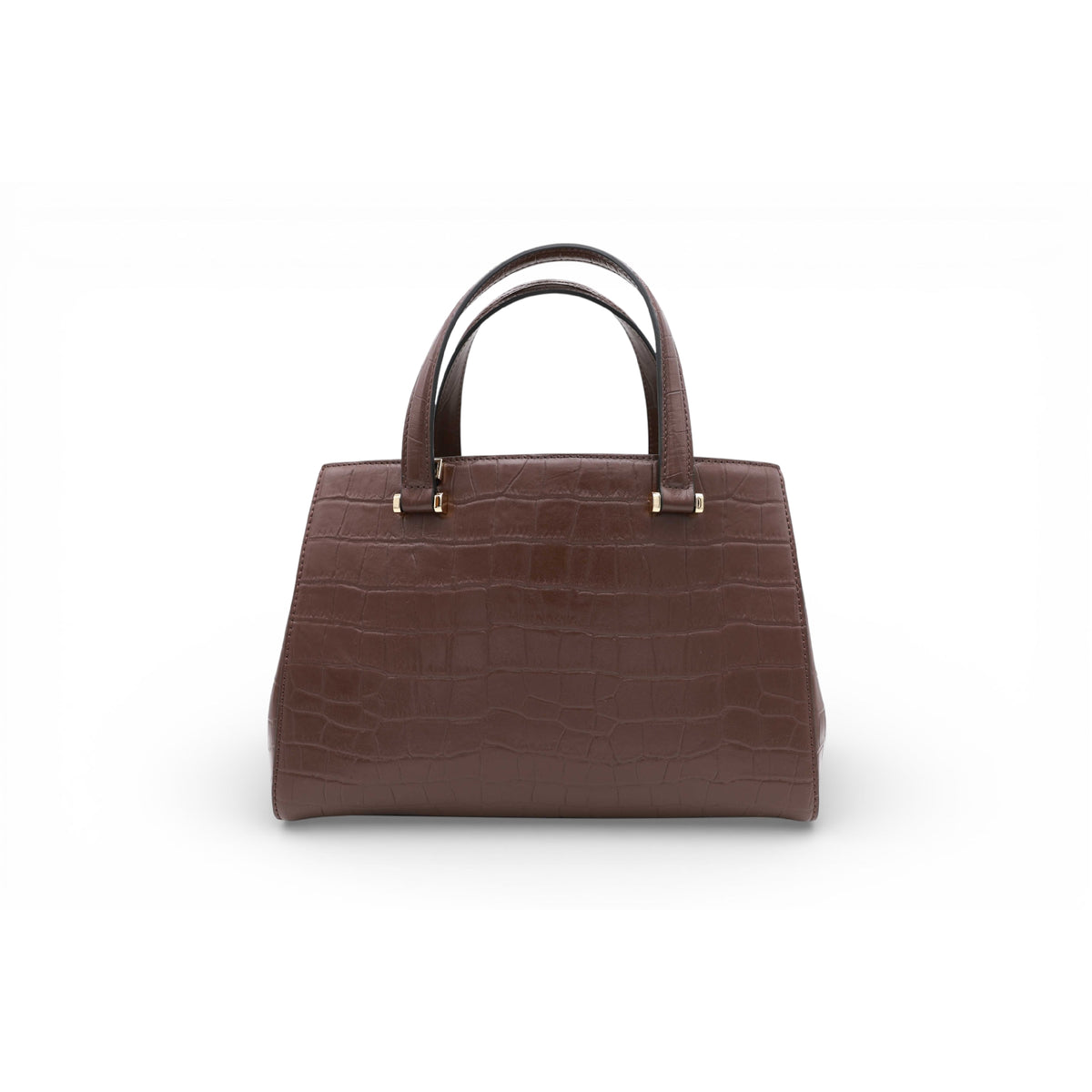 S Lettrines leather carryall bag - Cacao