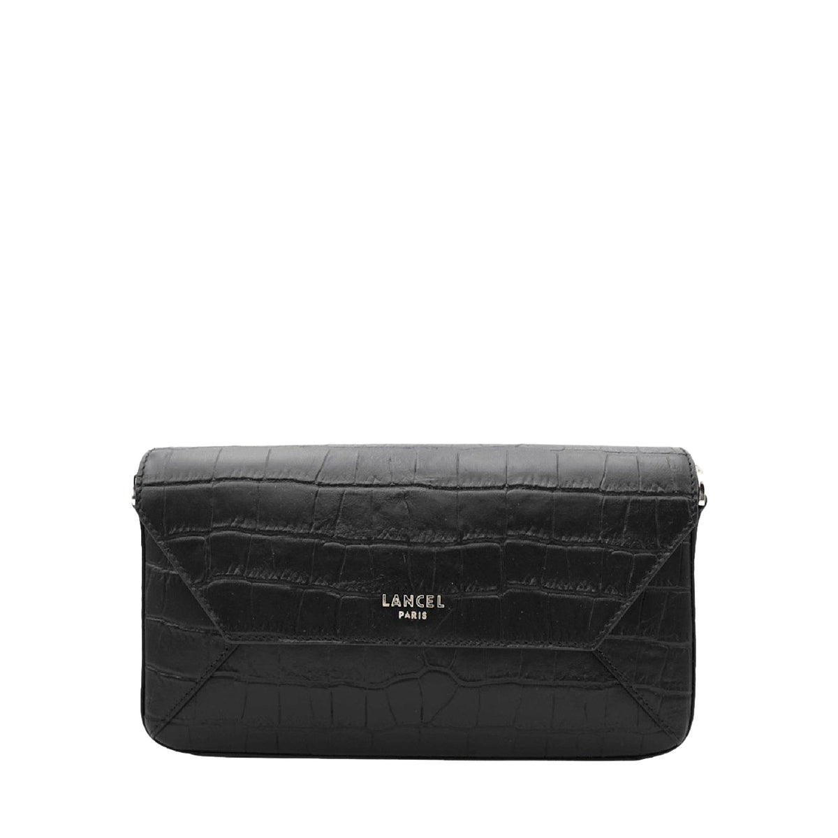 M Lettrines leather flap bag - Black