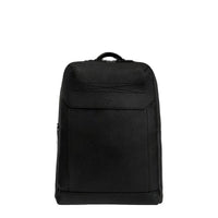 Sac à dos zippé 1 compartiment Graphic en cuir grainé - Noir