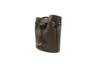 Petit sac seau Le Huit en cuir embossé - Kaki