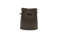 Petit sac seau Le Huit en cuir embossé - Kaki