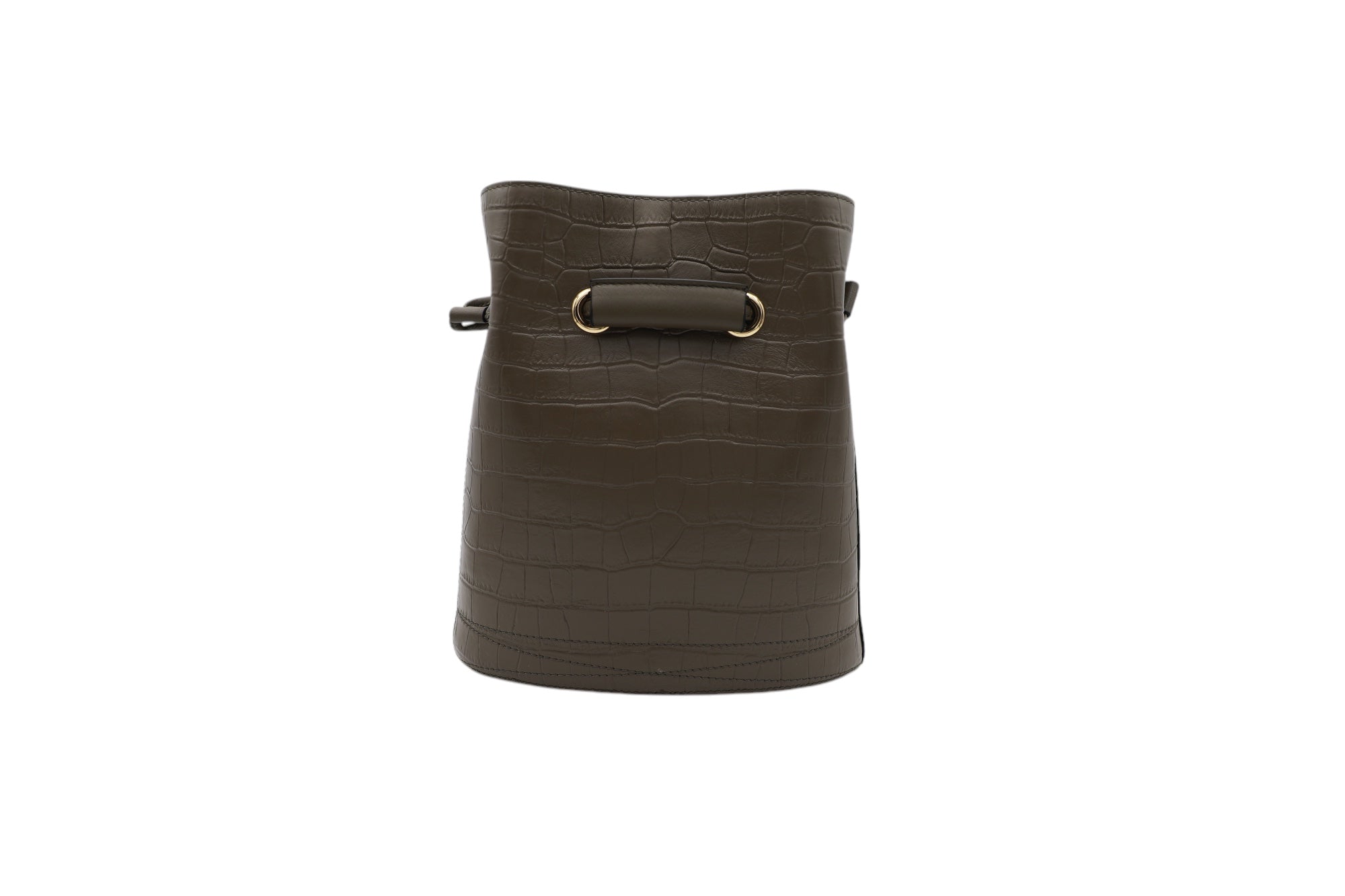 Petit sac seau Le Huit en cuir embossé - Kaki