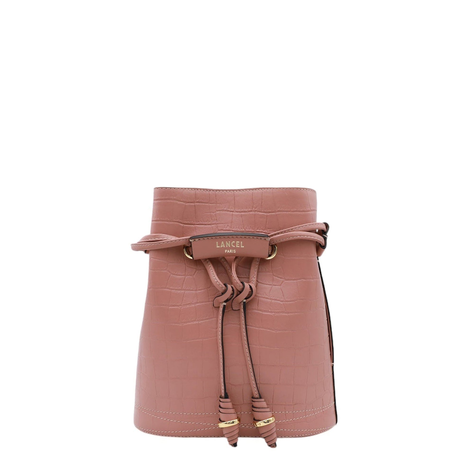 Petit sac seau Le Huit en cuir grainé - Nude