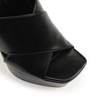 Mules à plateforme Si Rossi 130 en cuir - Nero