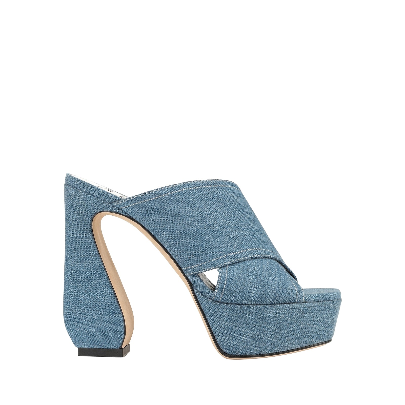 245€   Sandales Si Rossi 90 en tissu - Azur