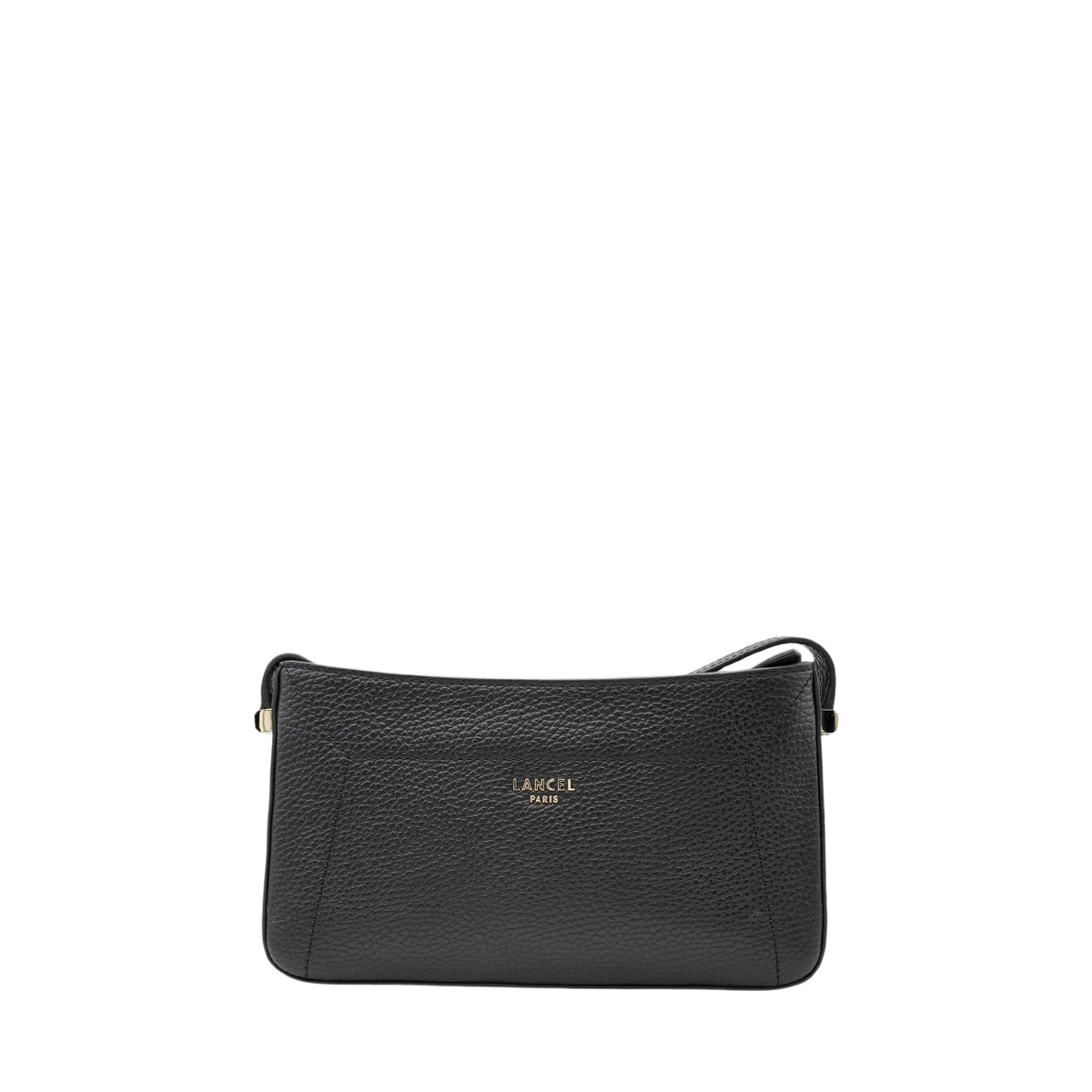 Lettrines mini zipped leather bag - Black