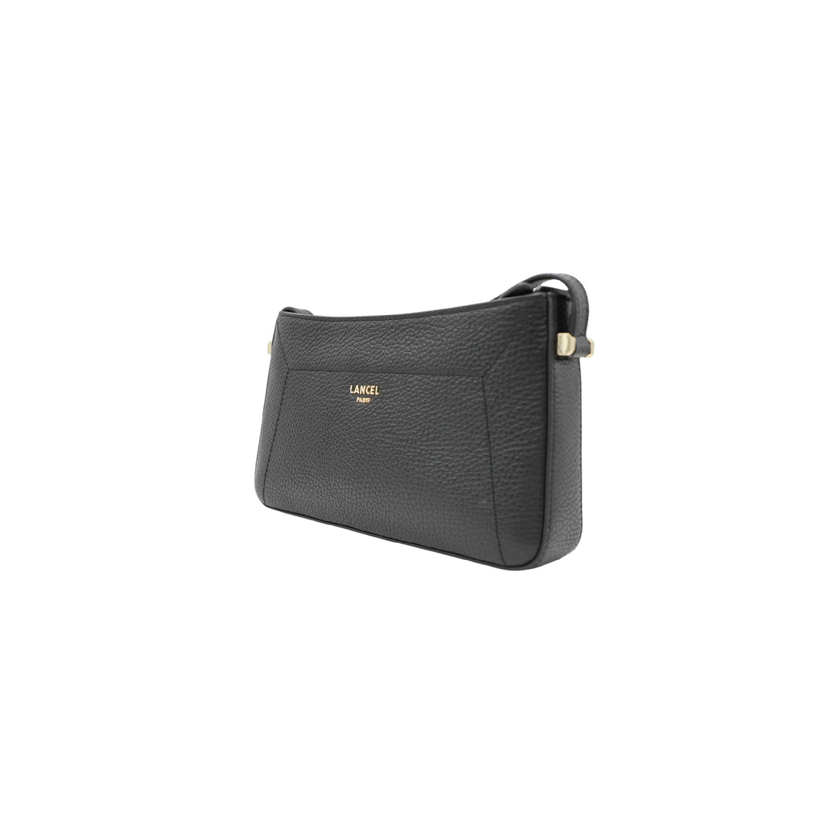 Lettrines mini zipped leather bag - Black