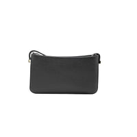 Lettrines mini zipped leather bag - Black