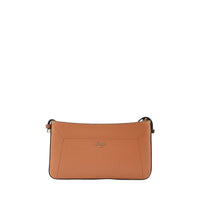 Lettrines mini zipped bag in grained leather - Camel