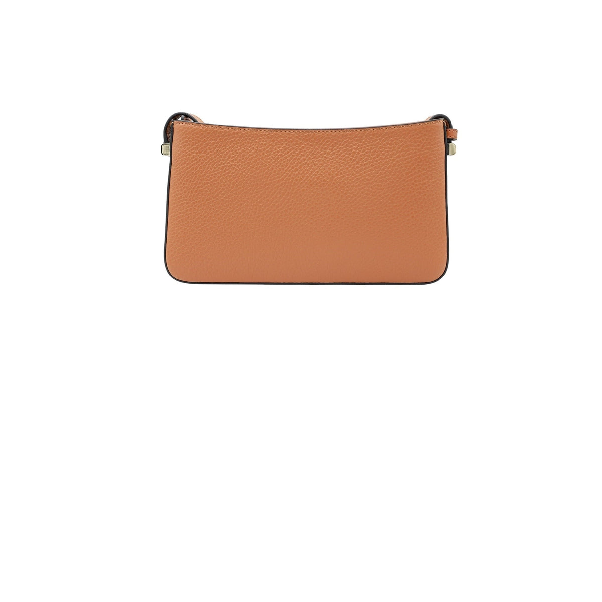 Lettrines mini zipped bag in grained leather - Camel