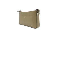 Mini sac zippé Lettrines en cuir grainé - Kaki