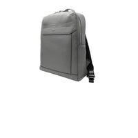 Sac à dos zippé 1 compartiment Graphic en cuir grainé - Gris
