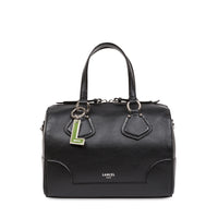 Sac bowling Izy en cuir grainé - Noir