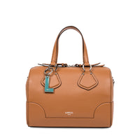 Sac bowling Izy en cuir grainé - Camel