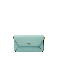 Mini sac rabat Lettrines en cuir - Menthe