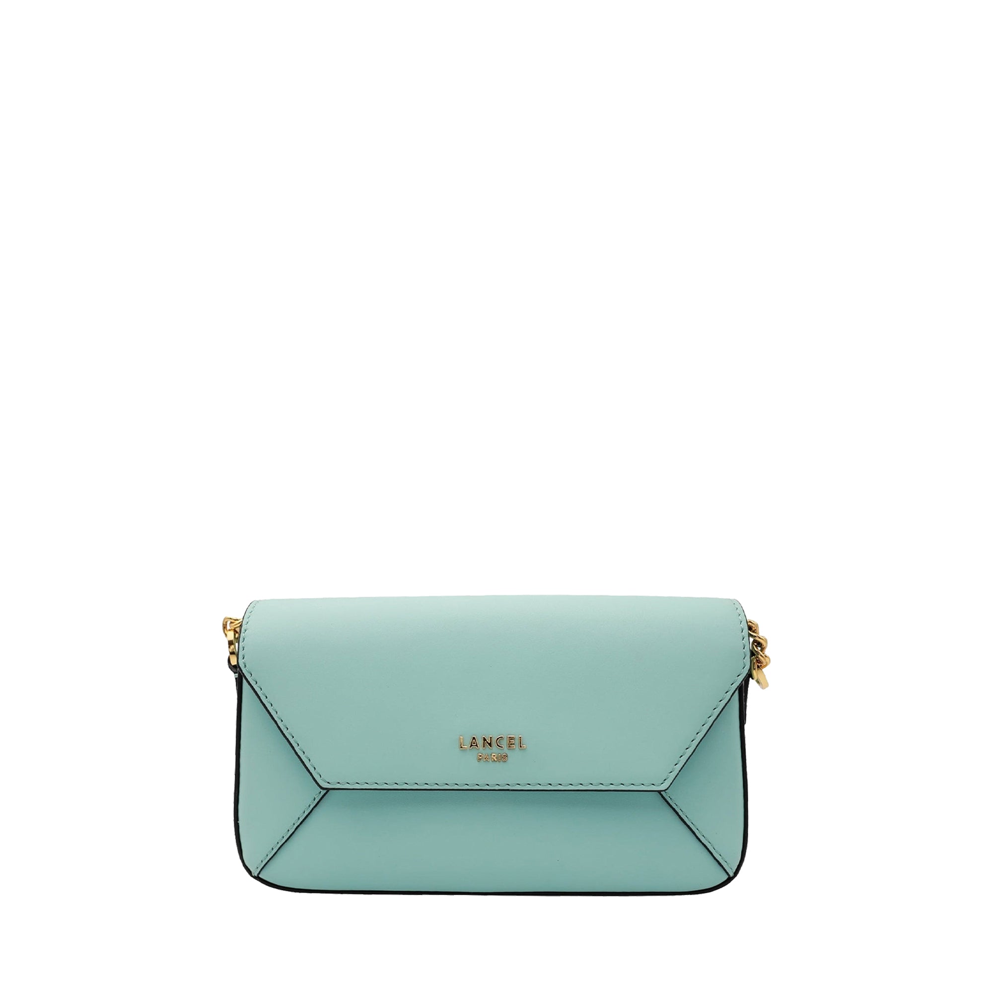 Mini sac rabat Lettrines en cuir - Menthe