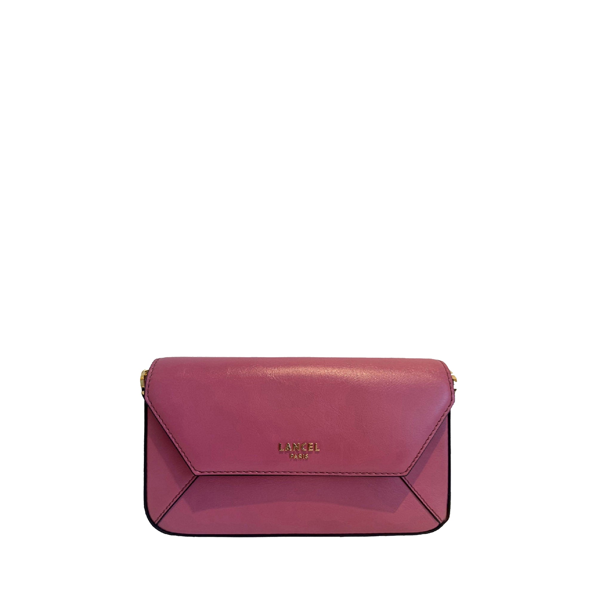 Mini sac rabat Lettrines en cuir - Cerise