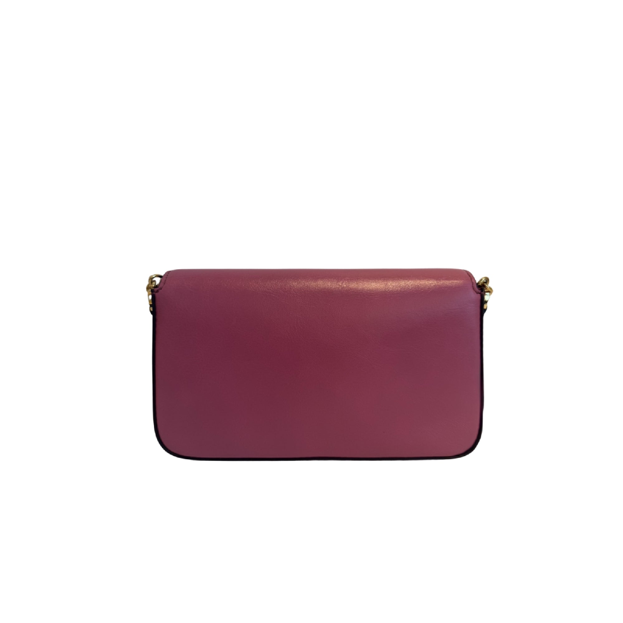 Mini sac rabat Lettrines en cuir - Cerise