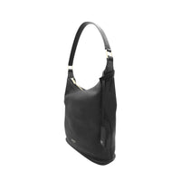 M Alphonse zipped leather hobo bag - Black