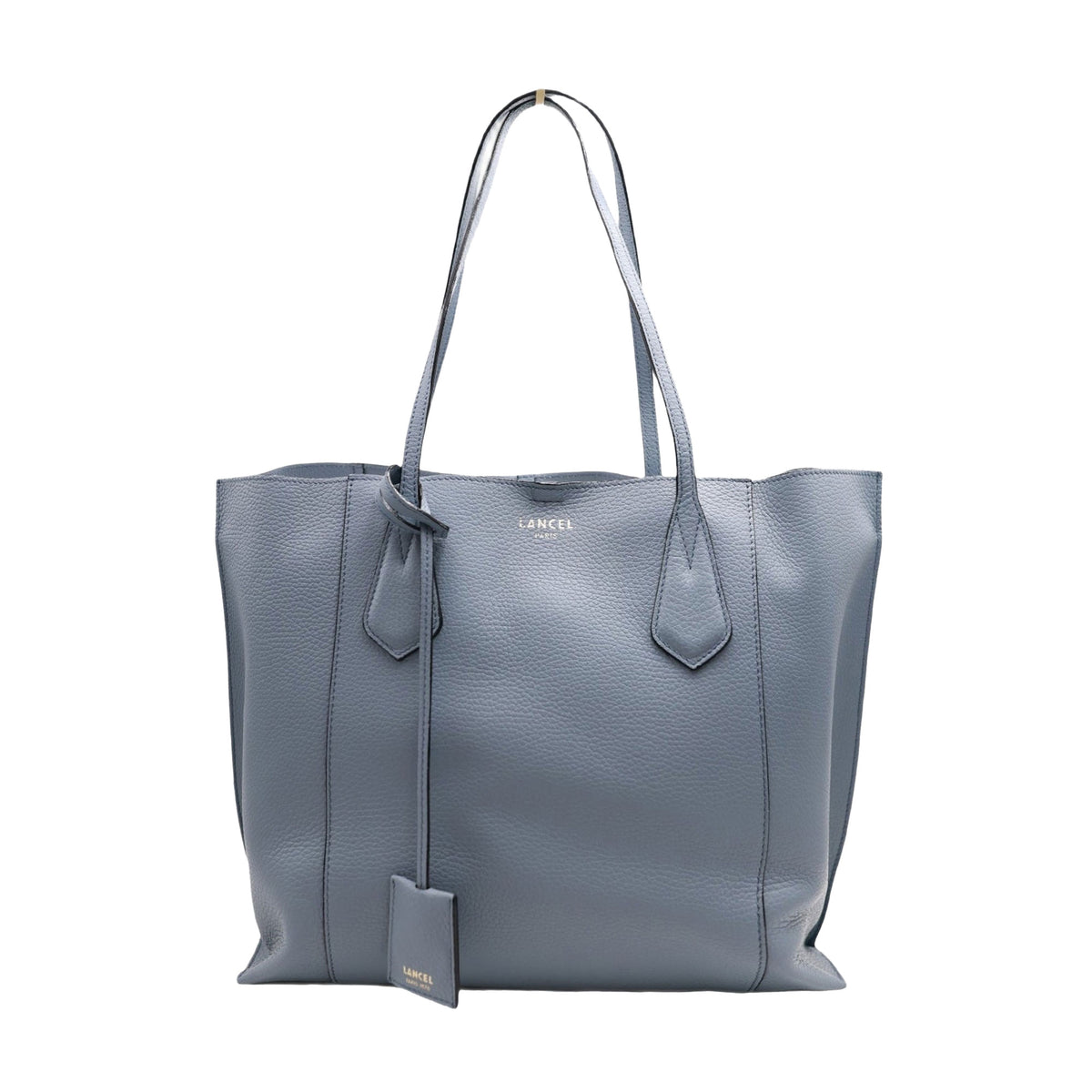 M Alphonse zipped leather shopping bag - Ecume