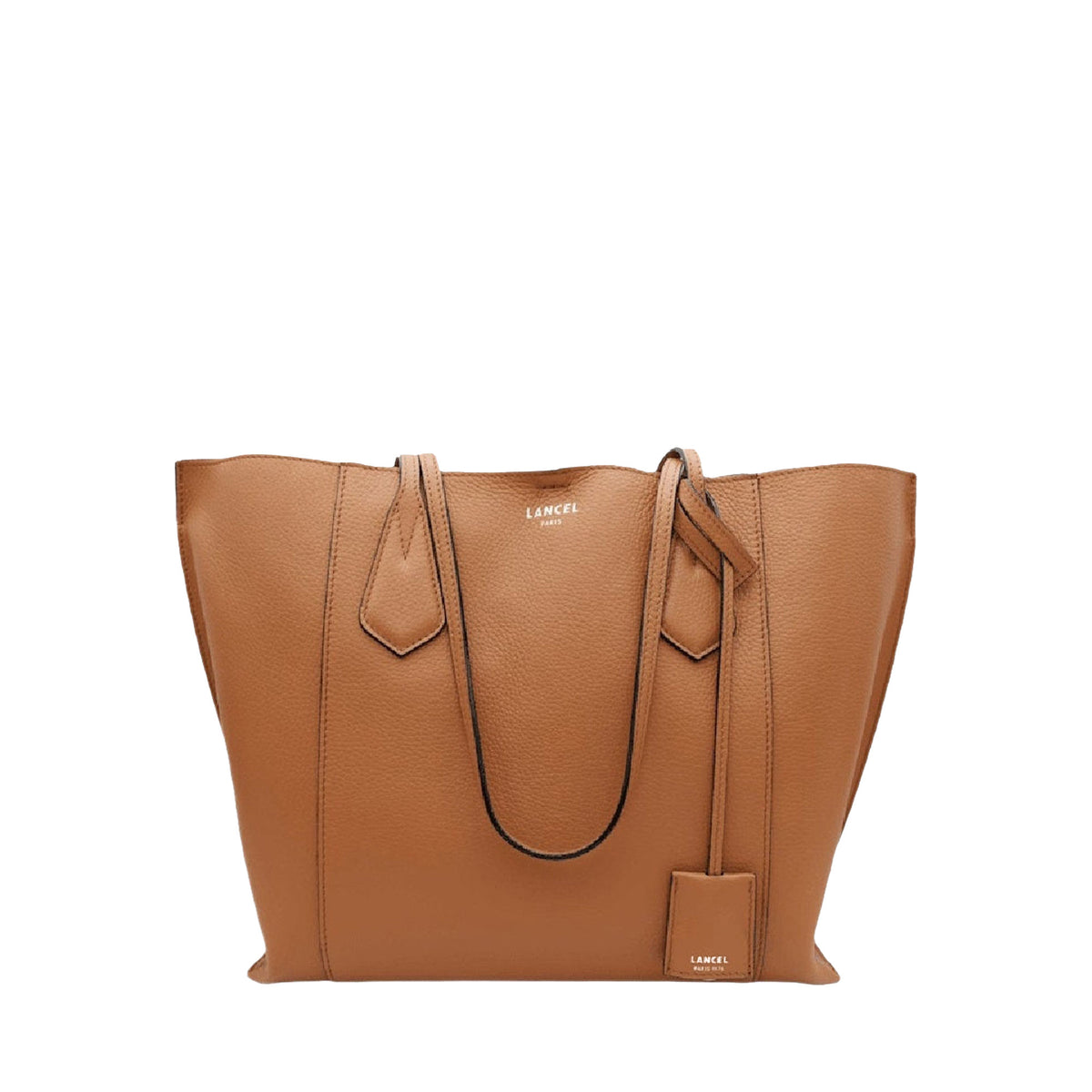 M Alphonse zipped leather tote bag - Camel