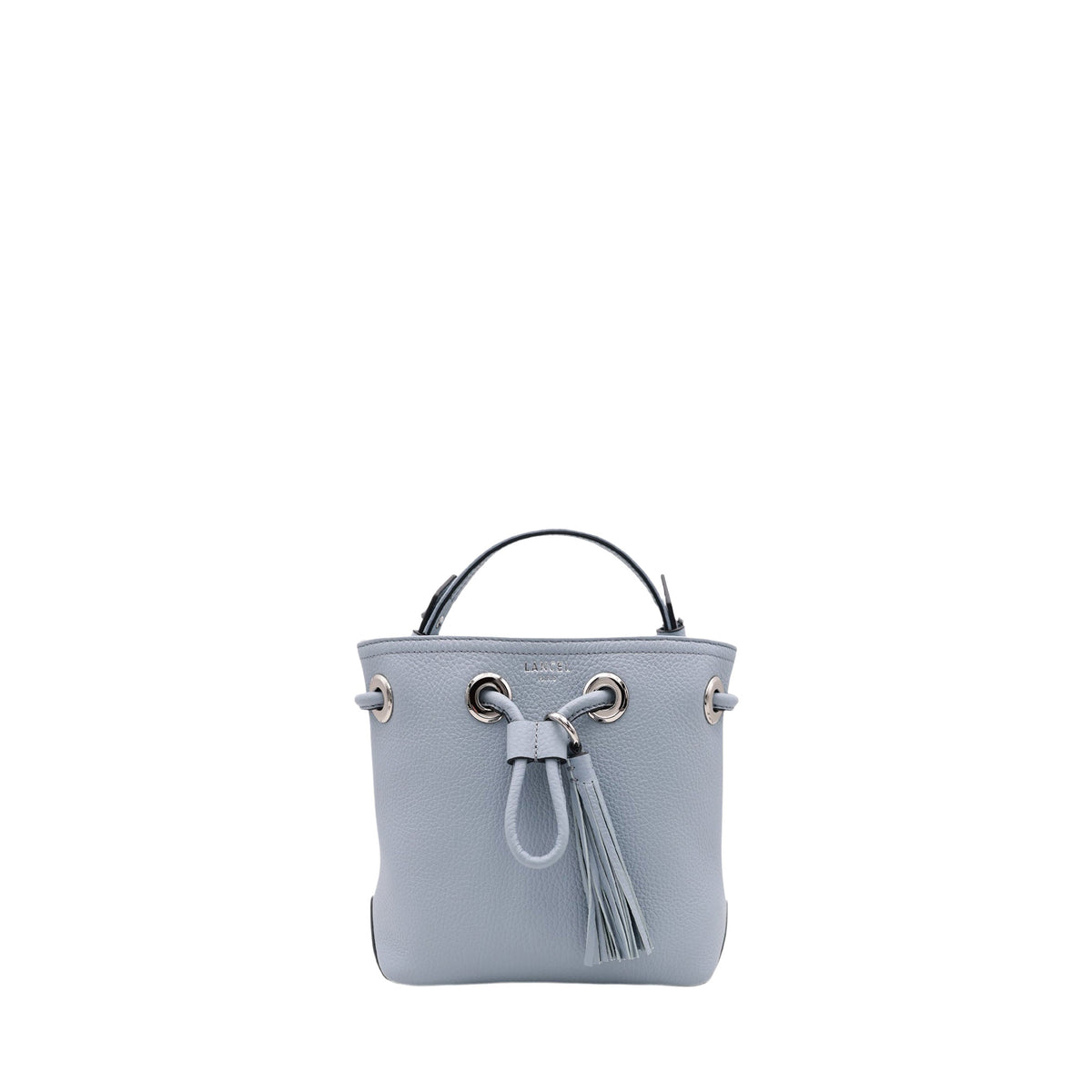 Sacha mini bucket bag with detachable leather handle - Ecume