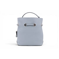 Sacha S-size bucket bag with detachable handle, in leather - Ecume