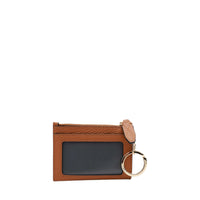 Lettrines mini leather wallet - Camel