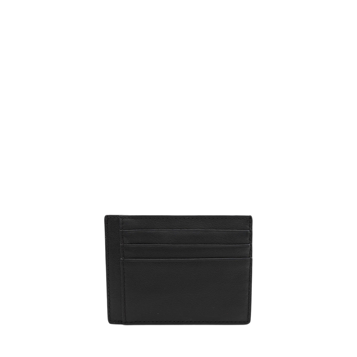 6CC Graphic leather card holder - Black