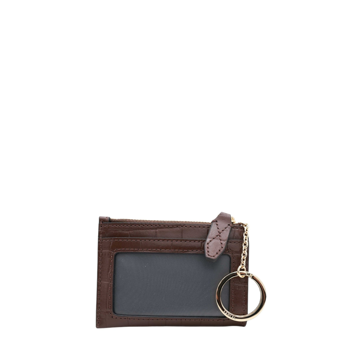 Lettrines mini leather wallet - Cocoa