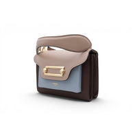 M Clic leather cross-body bag - Multicolour Cacao