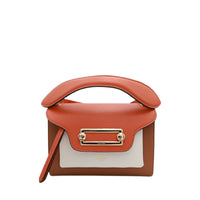 M Clic leather crossbody bag - Multicoloured Camel