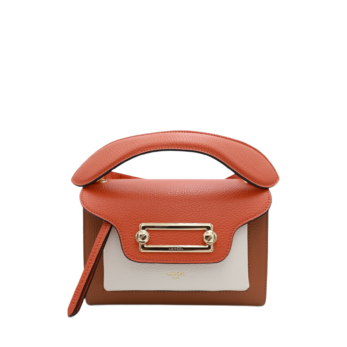 M Clic leather crossbody bag - Multicoloured Camel