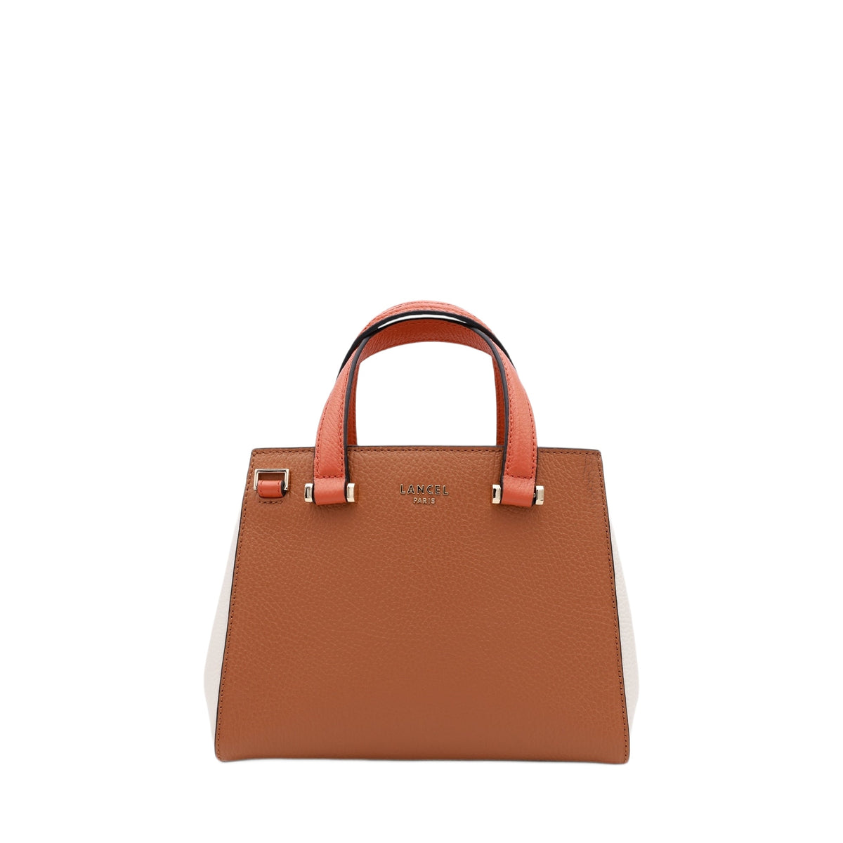 Lettrines mini leather carryall bag - Multicoloured Camel