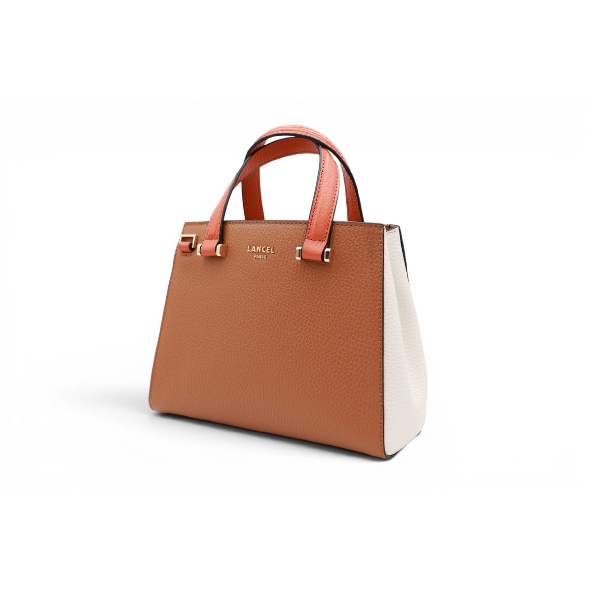 Lettrines mini leather carryall bag - Multicoloured Camel