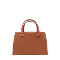 Lettrines S leather carryall bag - Multicoloured Camel