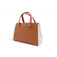 Lettrines S leather carryall bag - Multicoloured Camel