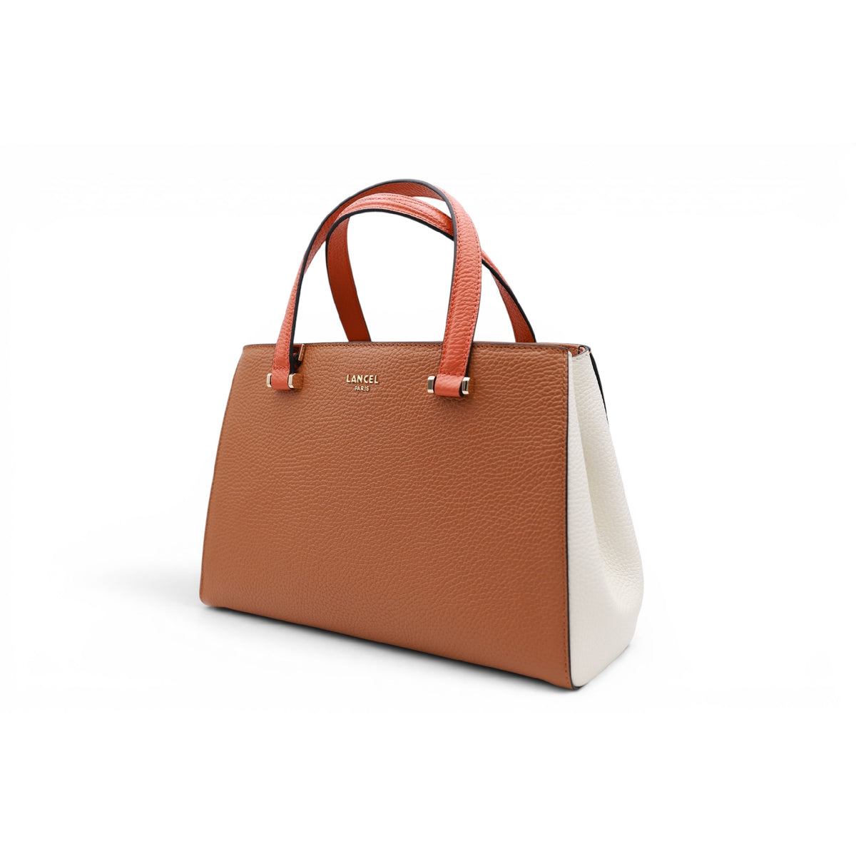 Lettrines S leather carryall bag - Multicoloured Camel