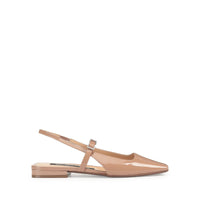 Slingbacks plates à strass en cuir - Bright Skin