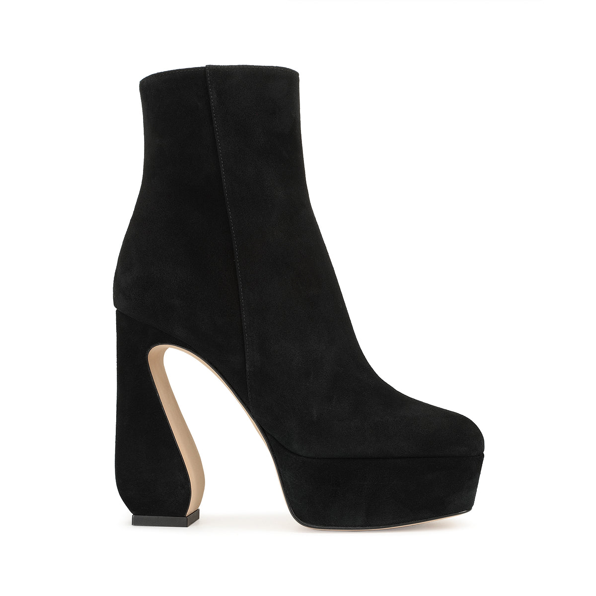 BOTTINES EN DAIM ROUGE