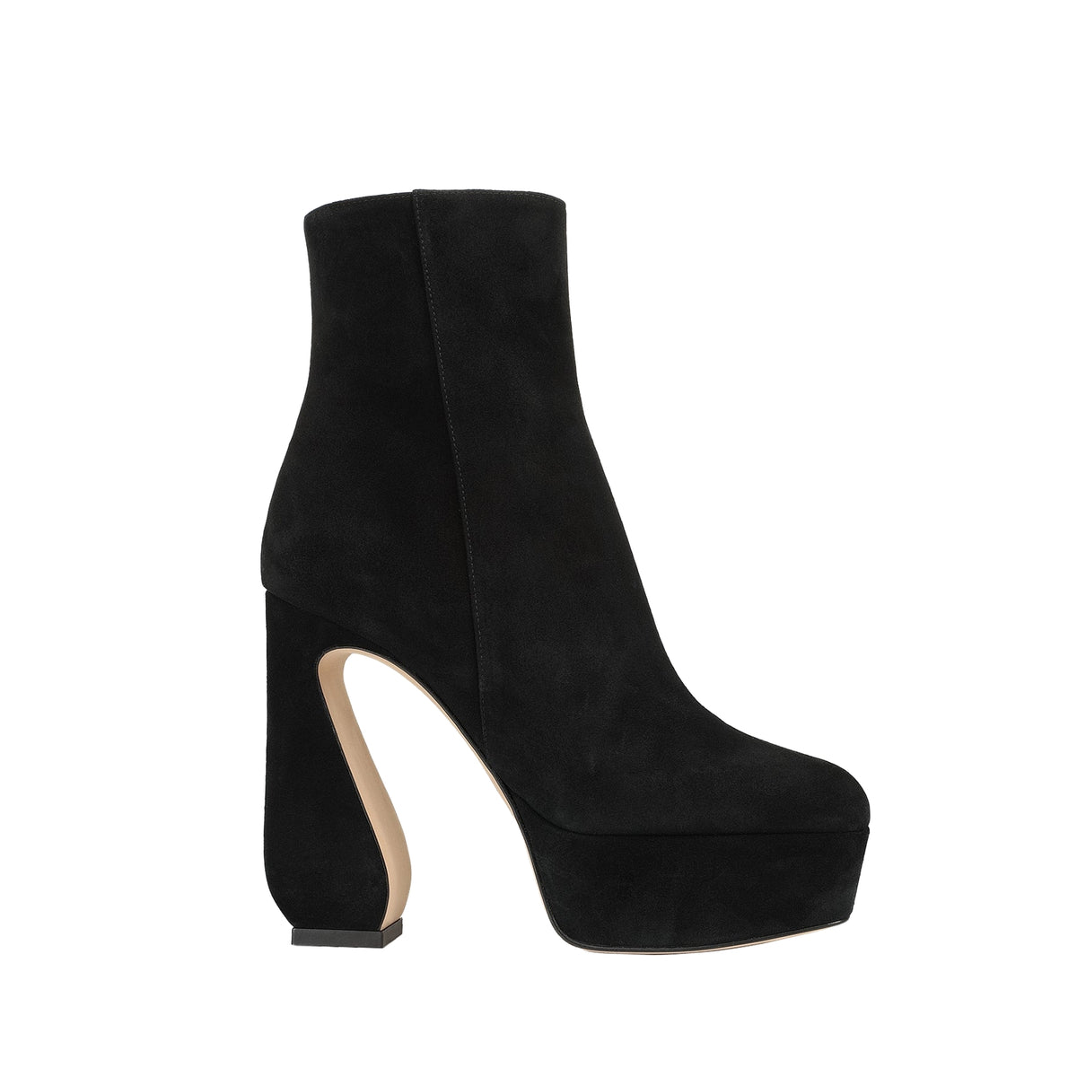 BOTTINES EN DAIM ROUGE