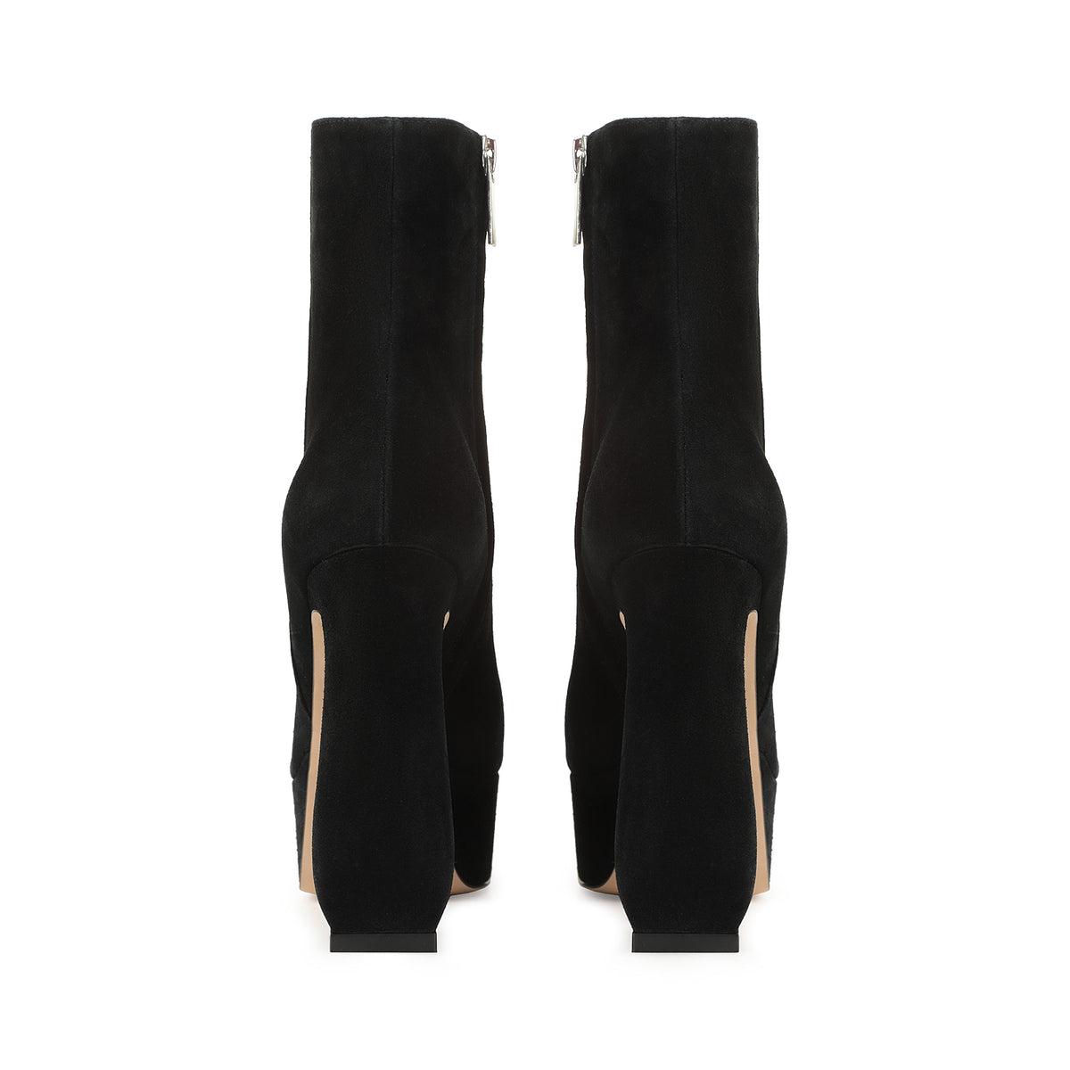 BOTTINES EN DAIM ROUGE