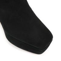 BOTTINES EN DAIM ROUGE