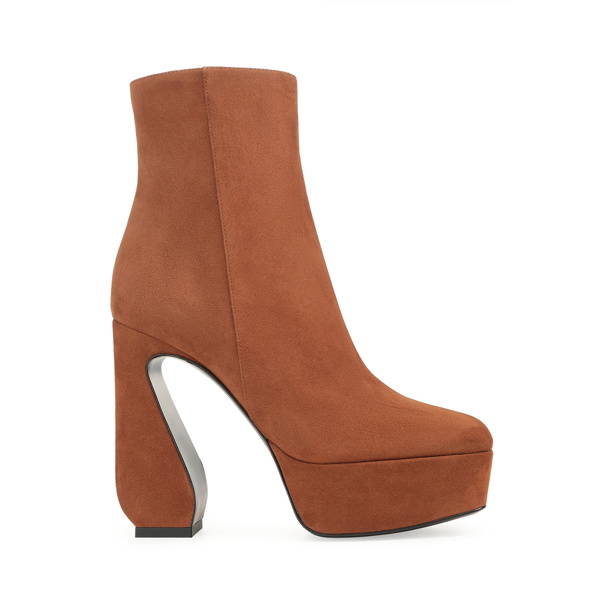BOTTINES EN DAIM ROUGE