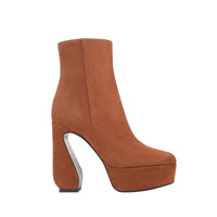 BOTTINES EN DAIM ROUGE