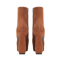 BOTTINES EN DAIM ROUGE