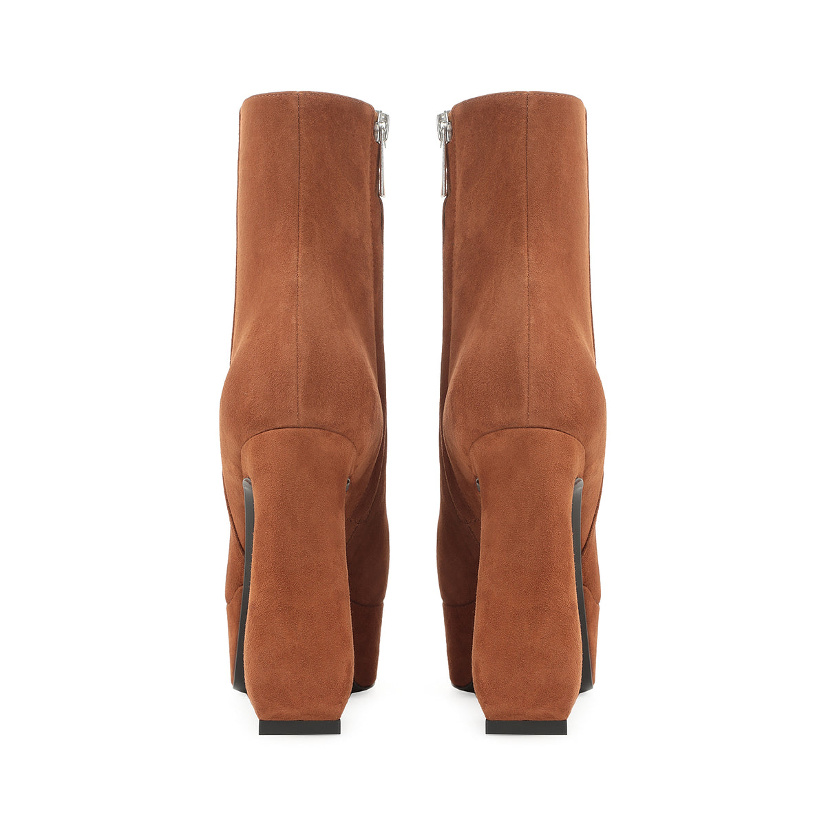 BOTTINES EN DAIM ROUGE